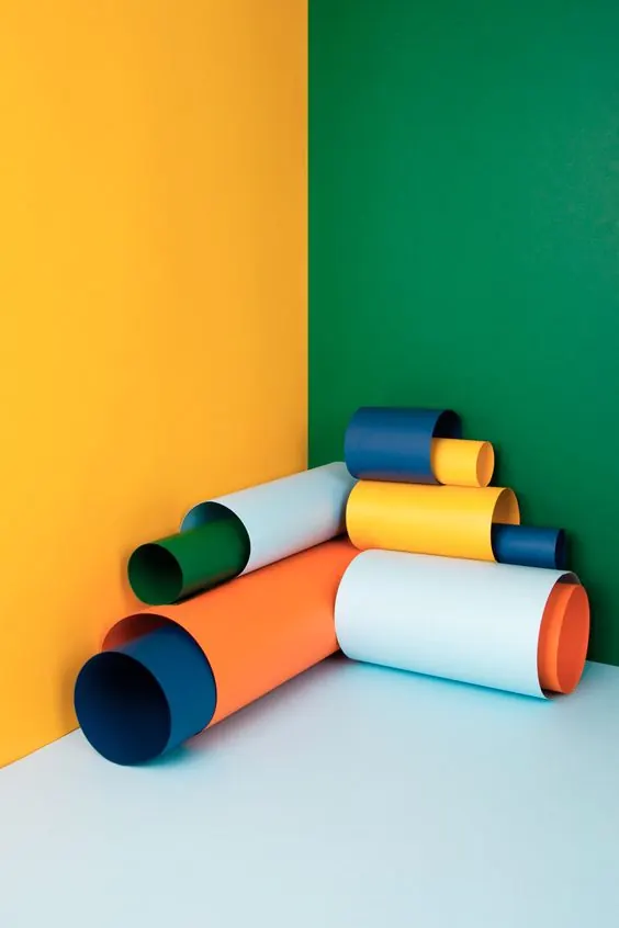 Abstract Geometric Tubes, 3d-render, geometric, vibrant