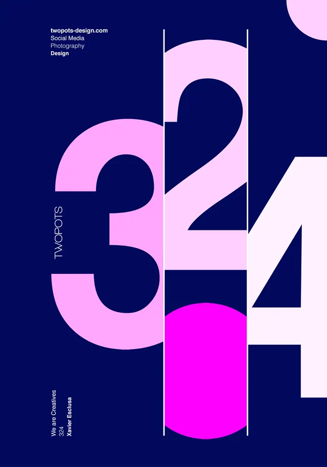 Typography Numbers Composition, minimal, swiss, high-contrast
