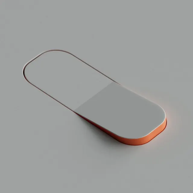 3D Render of a Rounded Rectangular Object