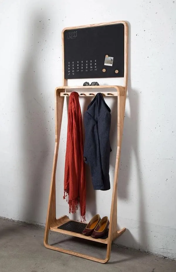 Retail Clothing Display Stand, minimal, organic, warm