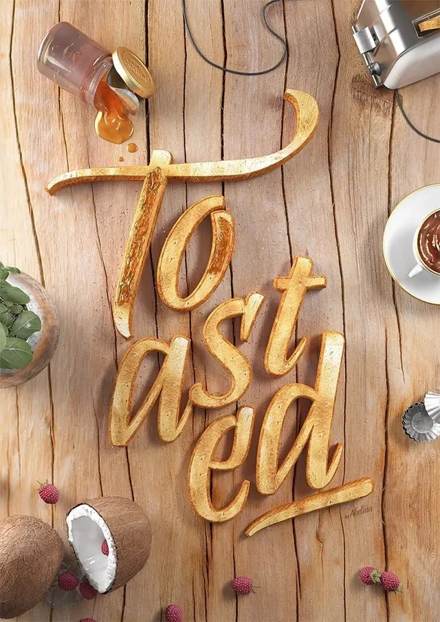 Rustic Wood Carved Typography, organic, earthy