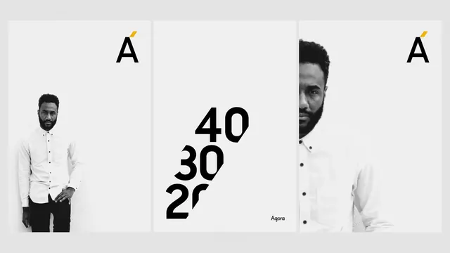 Minimalist Portrait and Typography Layout, minimal, swiss, monochrome