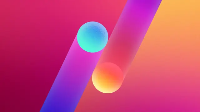 Gradient Geometric Abstract, gradient-heavy, 3d-render, vibrant