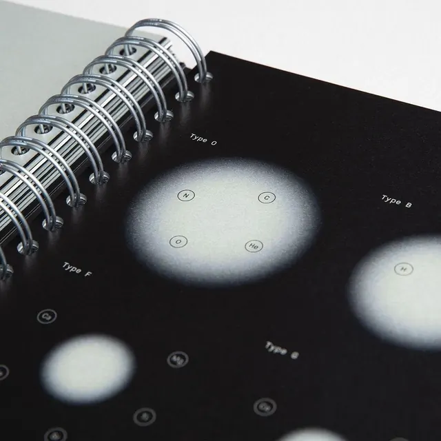Abstract Dot Pattern Notebook, minimal, geometric, monochrome