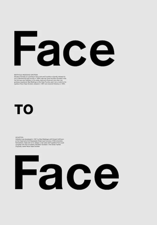 Face to Face Typography Layout