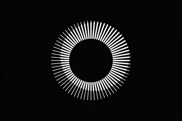 Radial Line Graphic, minimal, geometric, high-contrast