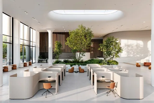 Modern Minimalist Office Interior, minimal, light-mode, light
