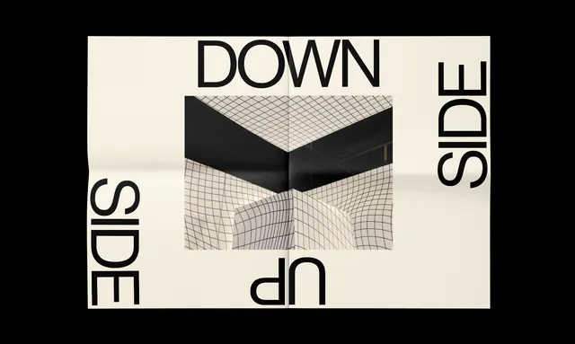 Downside Geometric Identity, brutalist, geometric, monochrome