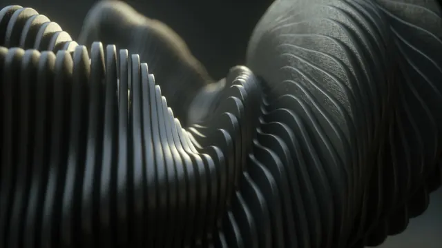 Abstract Rippled Texture, 3d-render, abstract, dark
