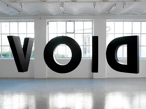 Large Scale 3D Lettering Installation, minimal, brutalist, monochrome