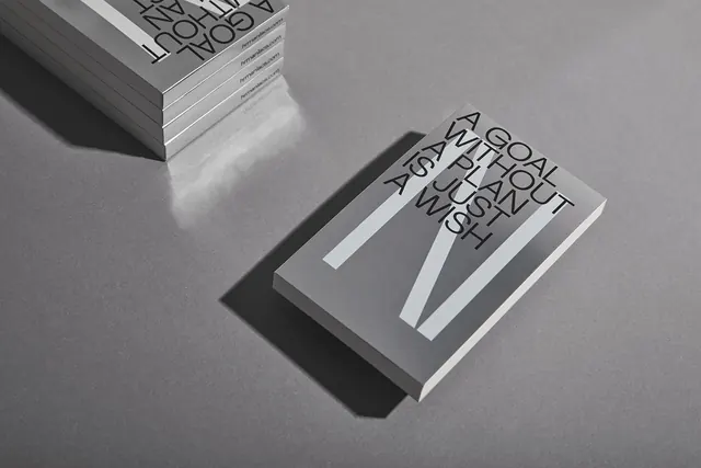 Monochrome Stacked Business Cards, minimal, swiss, monochrome