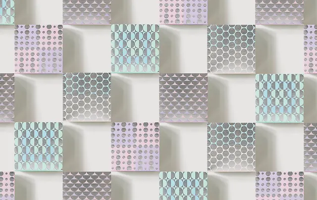 Geometric Pattern Grid, minimal, geometric, light