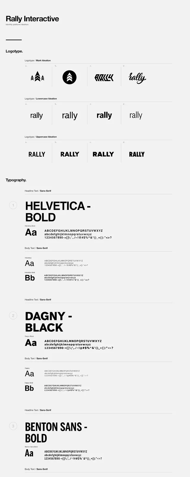 Typography Type Specimen