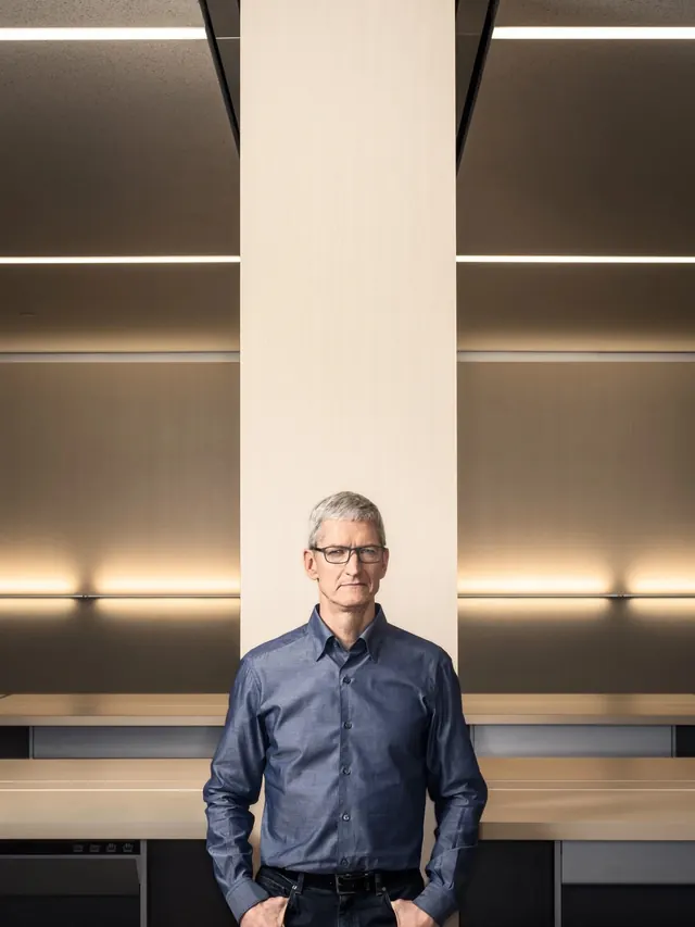 Professional Portrait in Architectural Setting, minimal, corporate-clean, muted
