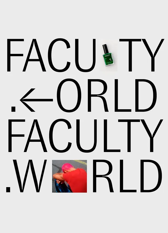 Faculty World Typography Layout, brutalist, neo-brutalist, high-contrast