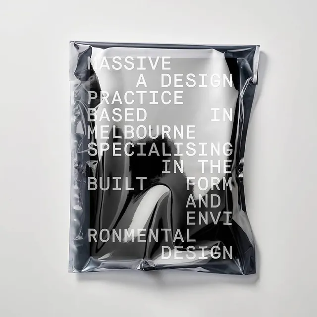 Massive Design Practice Identity Mockup, brutalist, monochrome, monochrome