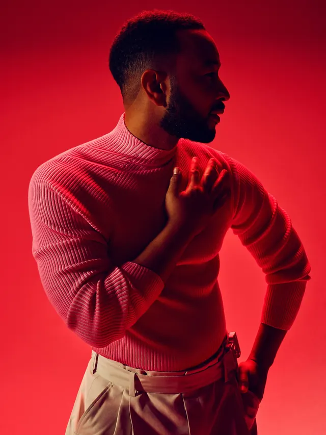 Red Toned Portrait, minimal, vibrant