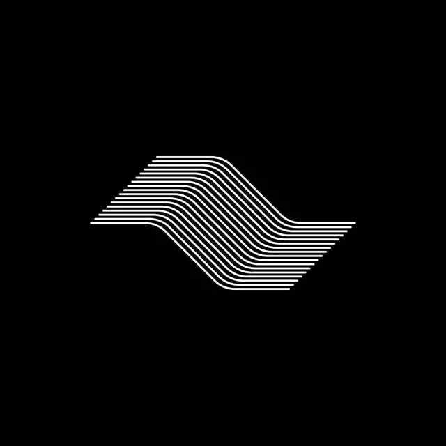 Wavy Line Graphic, minimal, geometric, monochrome
