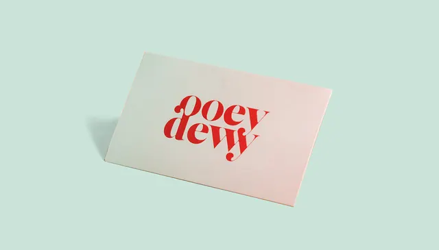Overdose Wordmark on Card, minimal, flat, vibrant