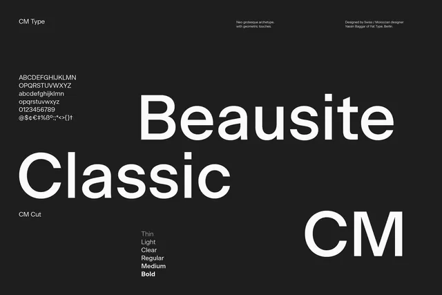 Beausite Classic Type Specimen
