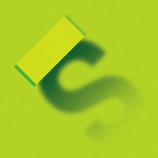 Abstract Green Graphic, minimal, geometric, vibrant