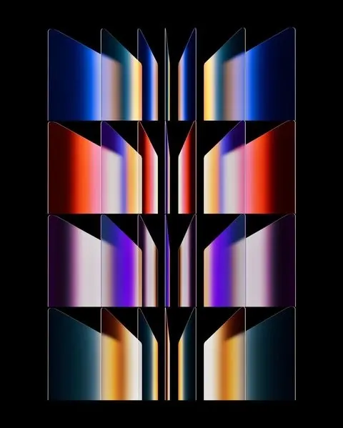 Geometric Abstract Composition, geometric, 3d-render, vibrant