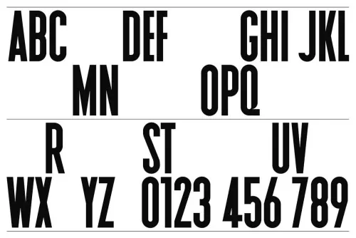Alphabet and Numeric Type Specimen