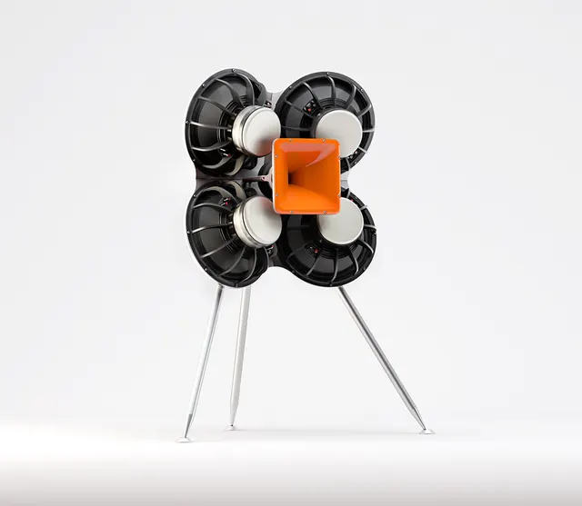 Abstract Geometric Sculpture, minimal, geometric, high-contrast