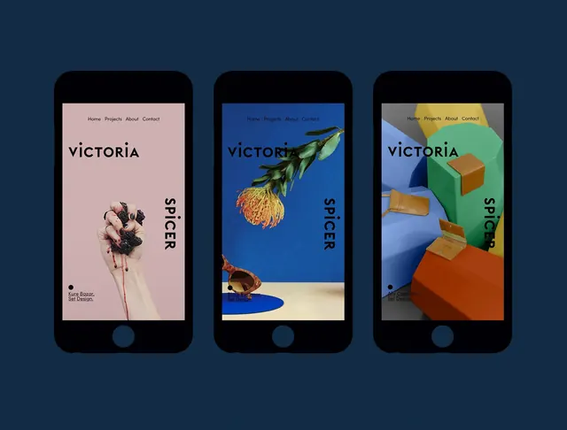 Victoria Slice Mobile App Interface, minimal, editorial, light