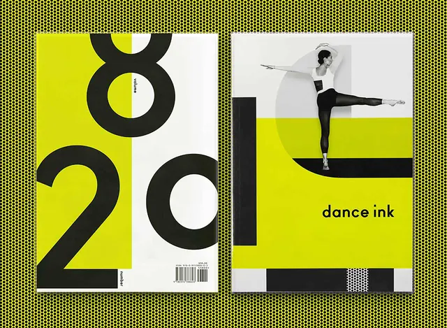 Dance Ink Typography and Layout, brutalist, neo-brutalist, high-contrast