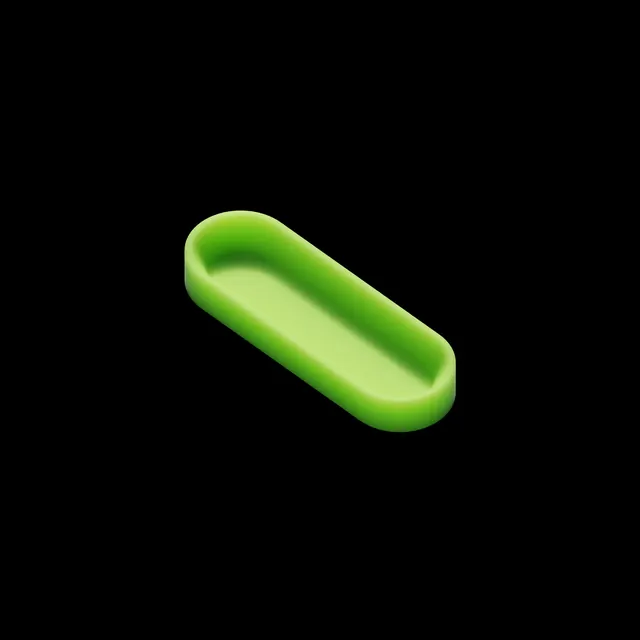 3D Neon Green Capsule
