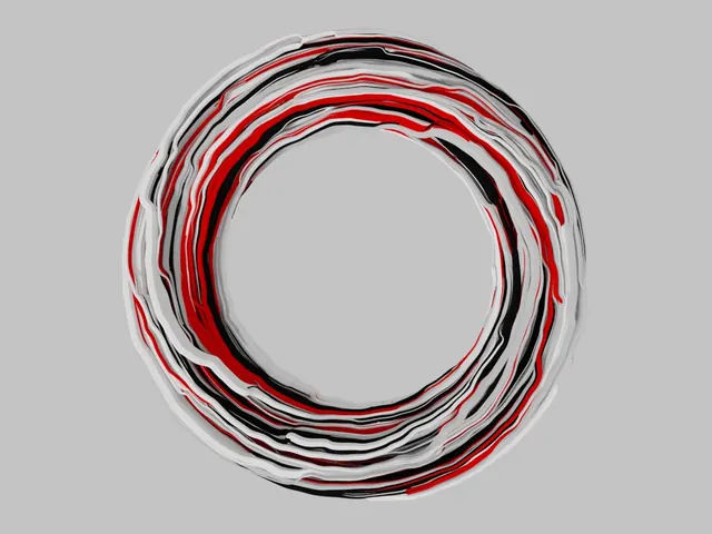 Concentric Circular Line Art, minimal, geometric, high-contrast