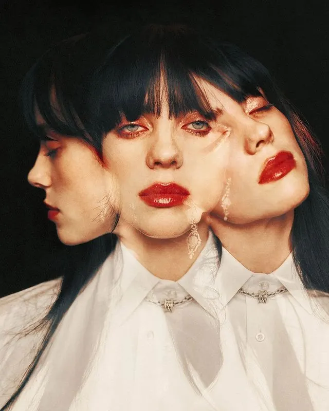 Red-Lined Portrait Collage