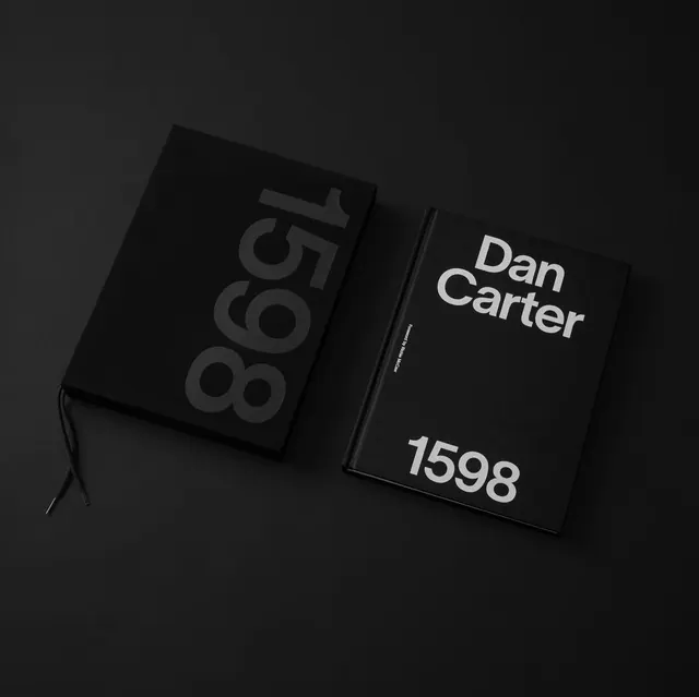 Dan Carter 1598 Stationery Mockup, minimal, monochrome, dark