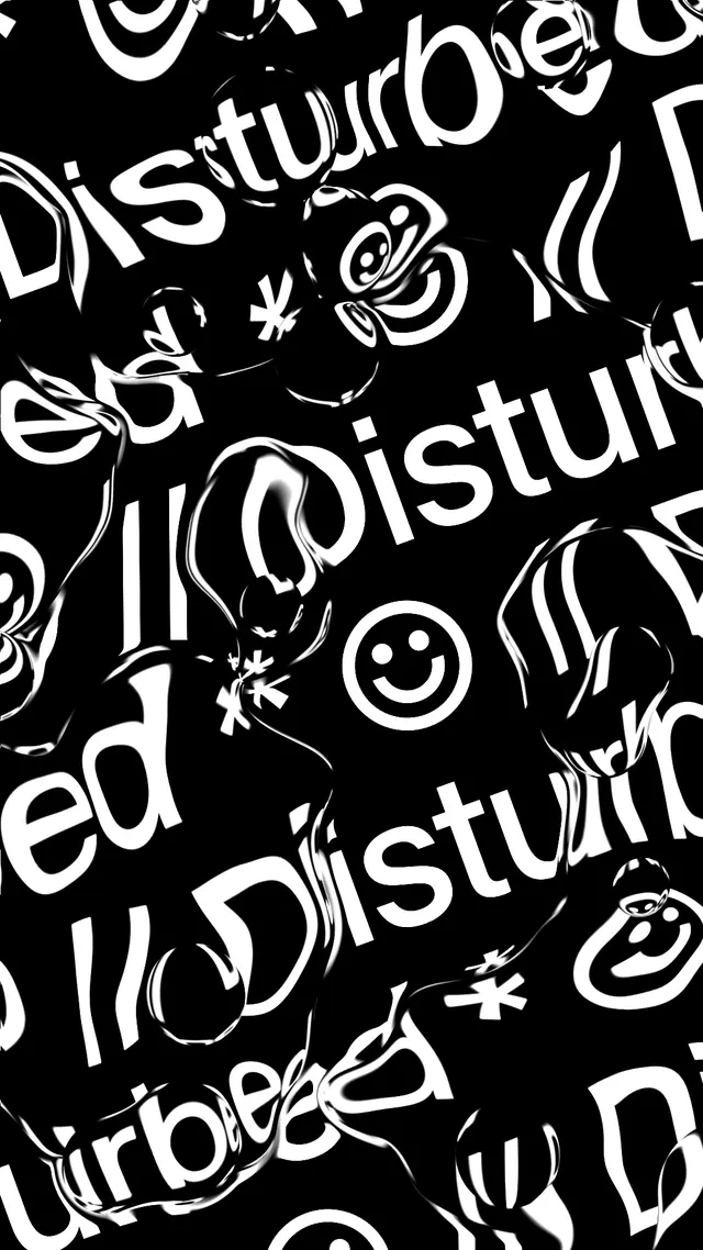 Disturbed Wordmark Pattern, brutalist, maximalist, high-contrast