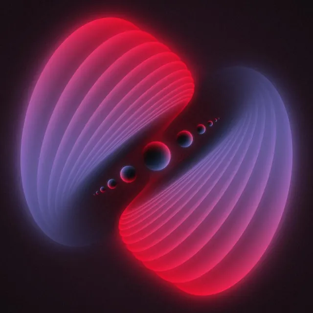 Abstract Glowing Waveform