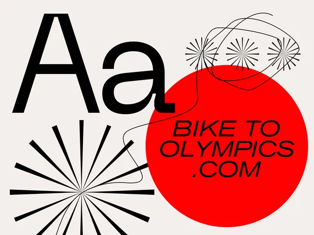 Bike to Olympics Typography and Graphic Layout, brutalist, minimal, high-contrast