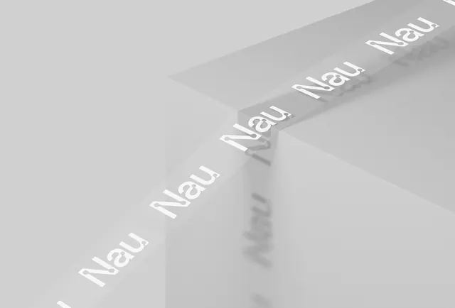 Nau Wordmark Mockup, minimal, geometric, monochrome