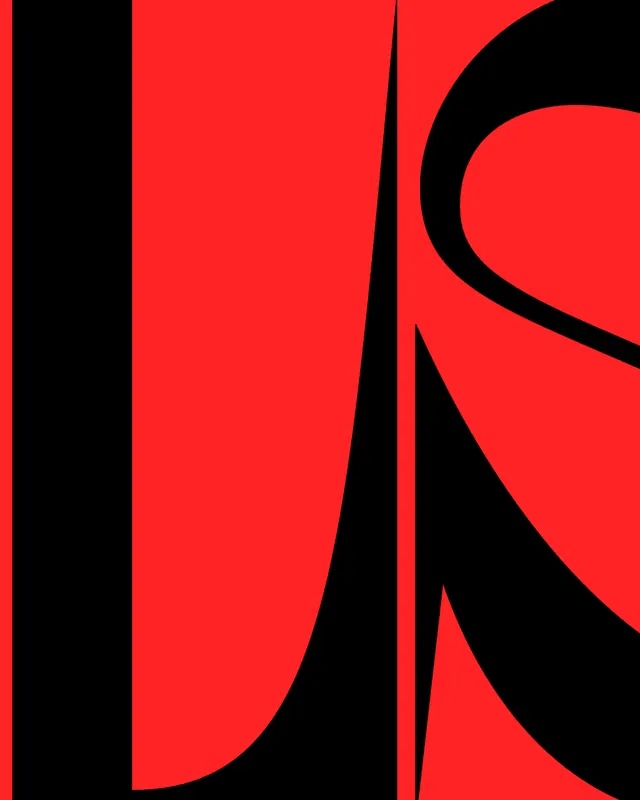 Abstract Geometric Lettering, brutalist, minimal, high-contrast