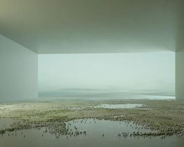 Minimalist Architectural Landscape, minimal, light-mode, light
