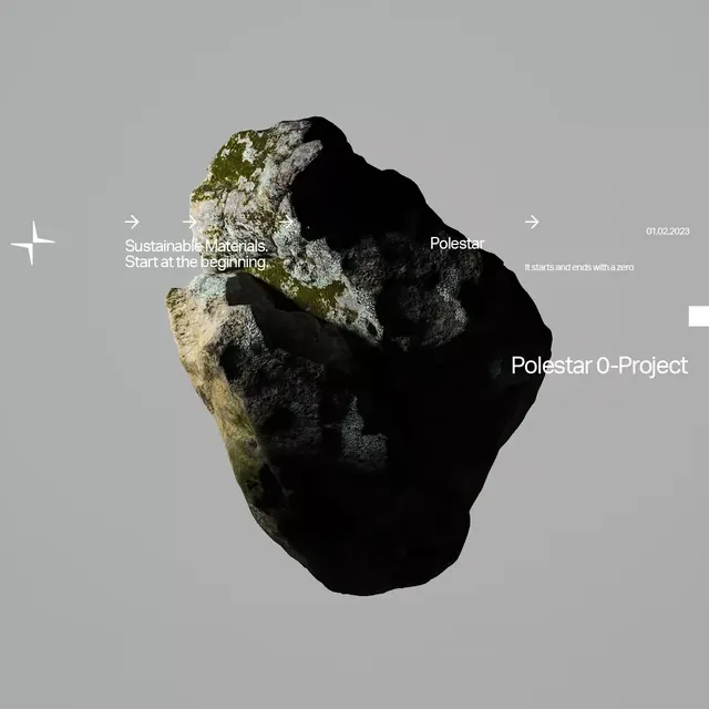 Abstract Rock 3D Render, minimal, technical, monochrome