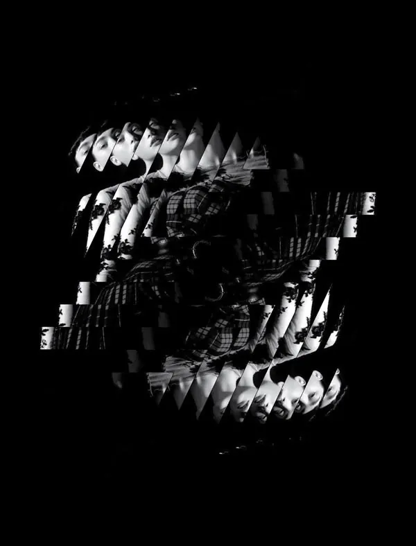 Abstract Monochromatic Motion Graphic, brutalist, monochrome, monochrome