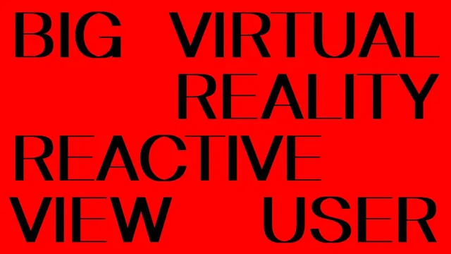 Big Virtual Reality Reactive View User, brutalist, neo-brutalist, high-contrast