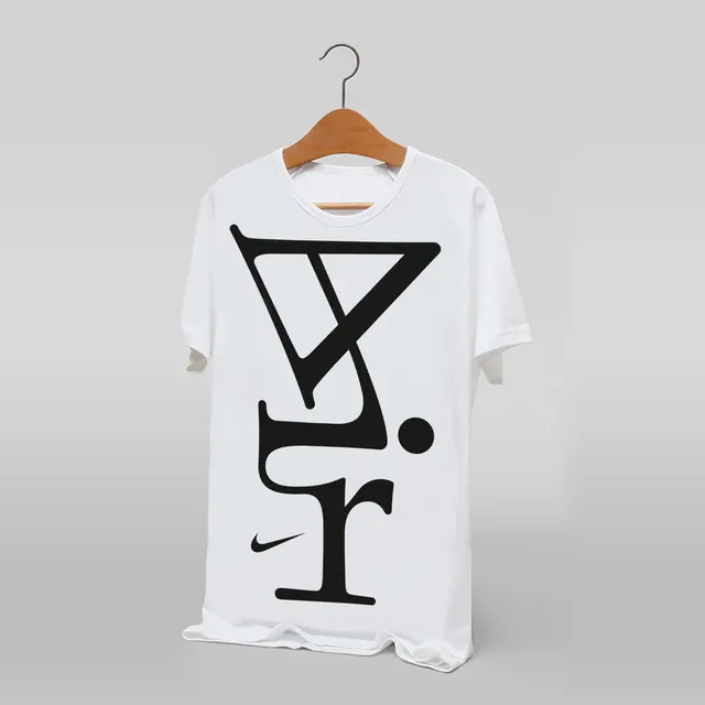 Typography T-shirt Mockup, minimal, brutalist, monochrome