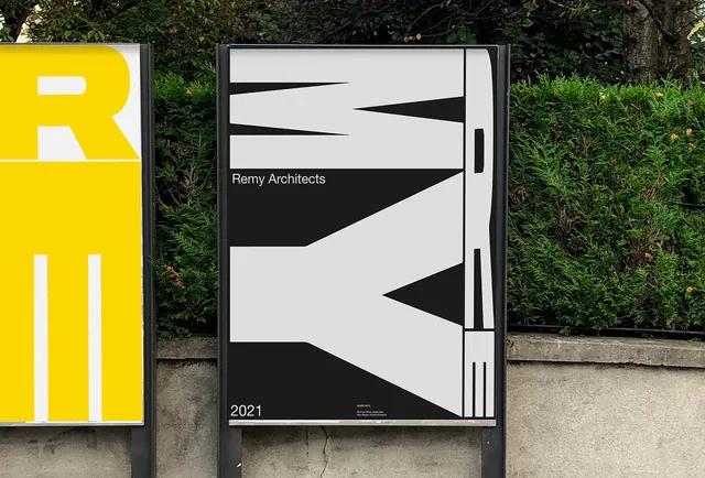 Sony Architects Branding, minimal, swiss, monochrome