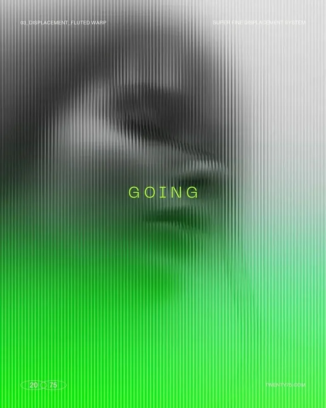 Blurred Portrait with Scanline Overlay, brutalist, y2k, vibrant