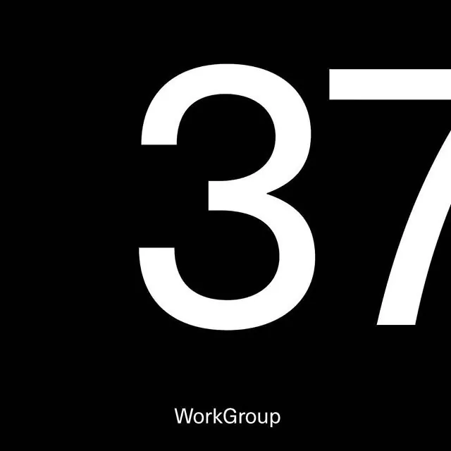 WorkGroup 37 Logo, minimal, monochrome, high-contrast