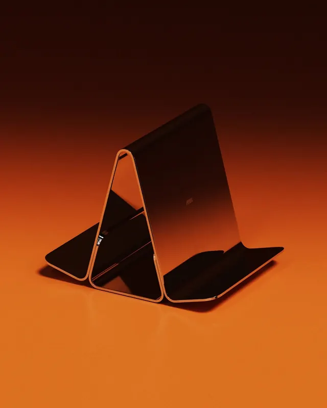 3D Render of a Folded Glass Surface