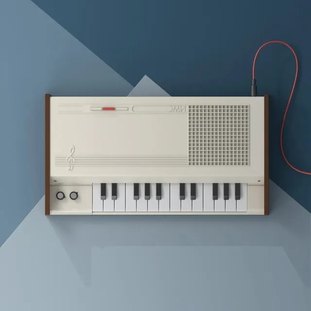 Vintage Synthesizer Mockup