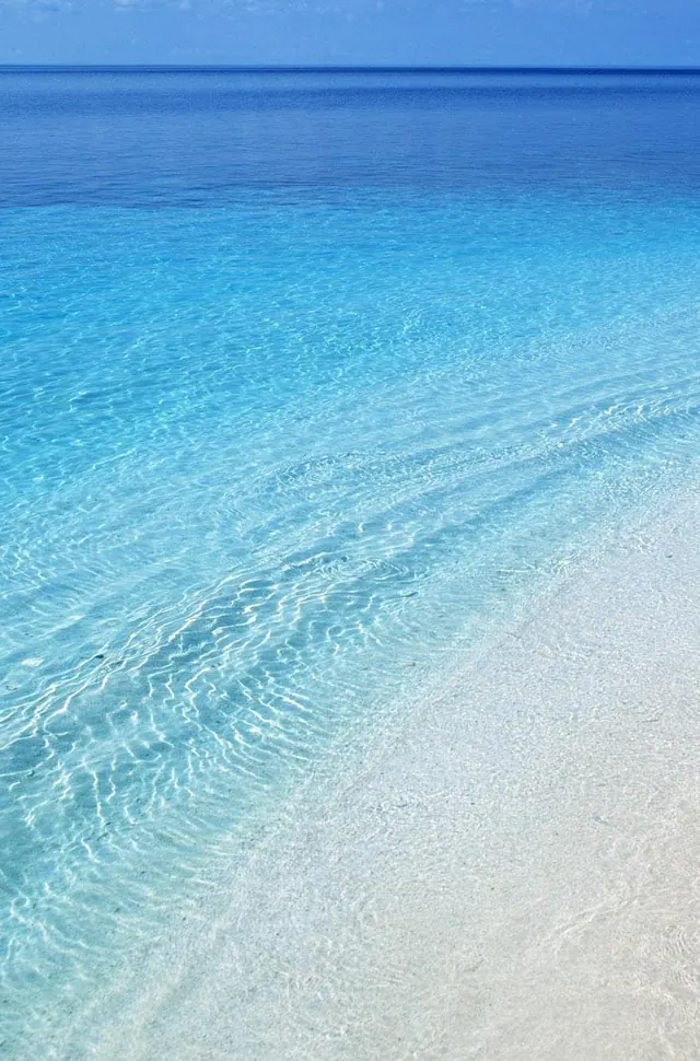 Tropical Beach Landscape, minimal, photographic, light